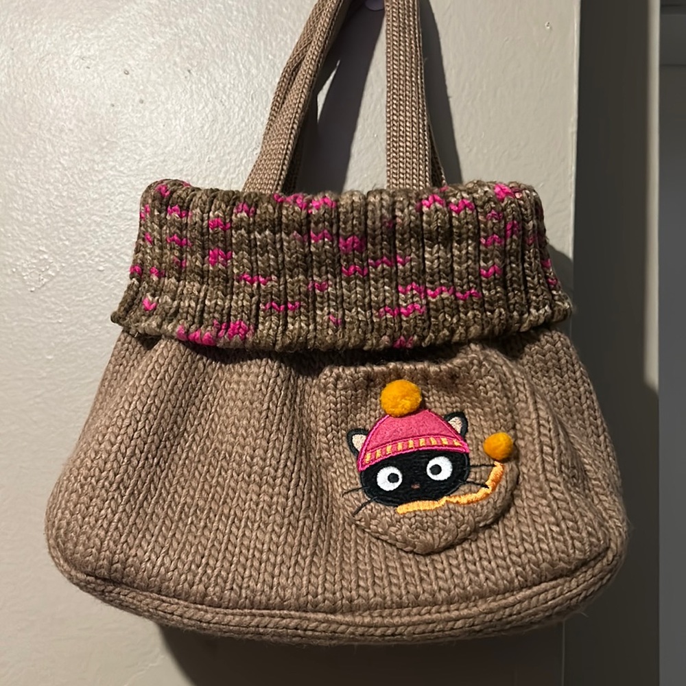 Vintage Brown Chococat Knit Mini Bag (2004)